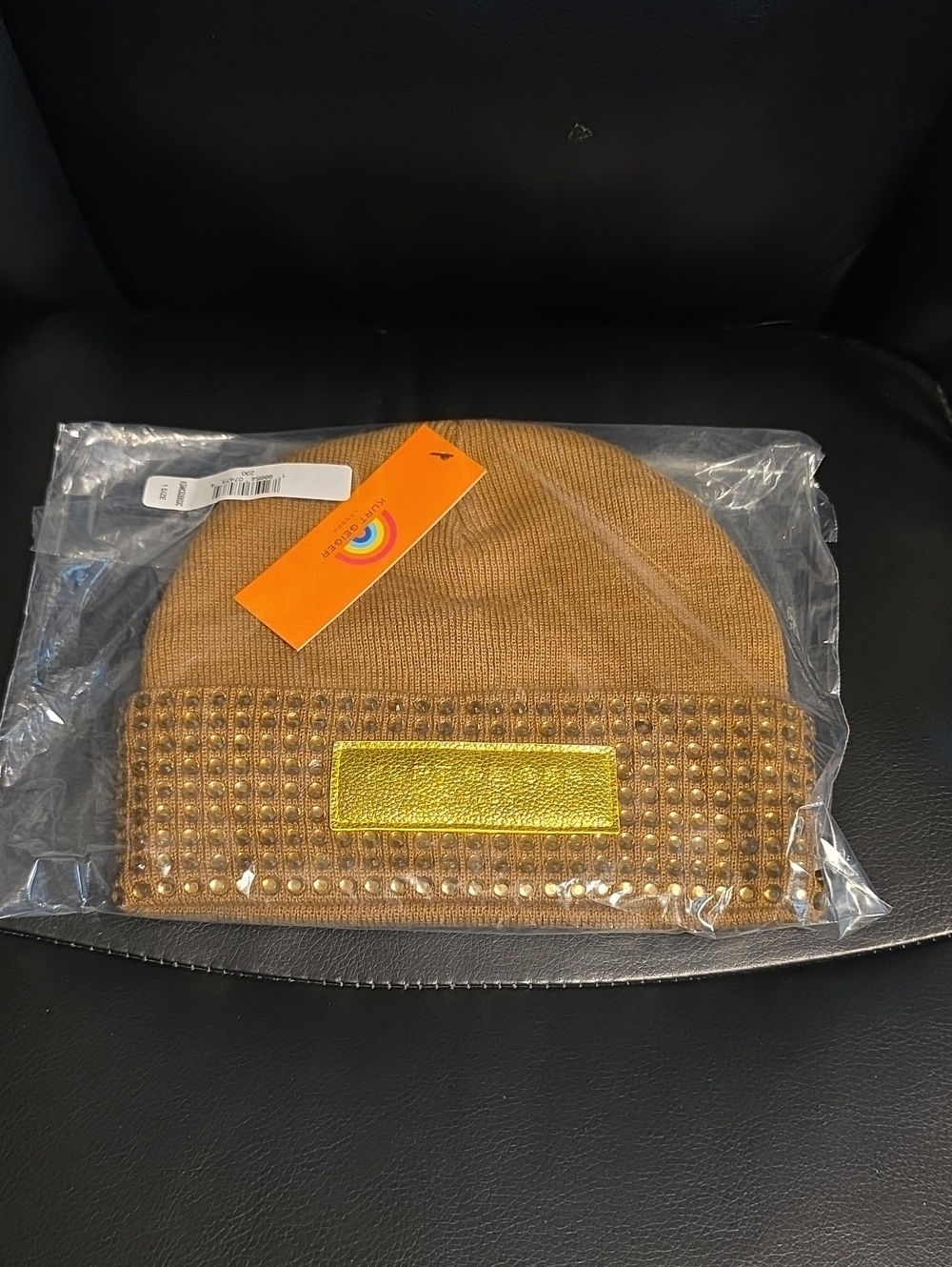 Kurt Geiger Crystal Studded Knit Hat - Picture 1 of 3